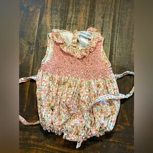 Smocked floral bubble